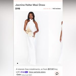 Show me your mumu jasmine white halter dress